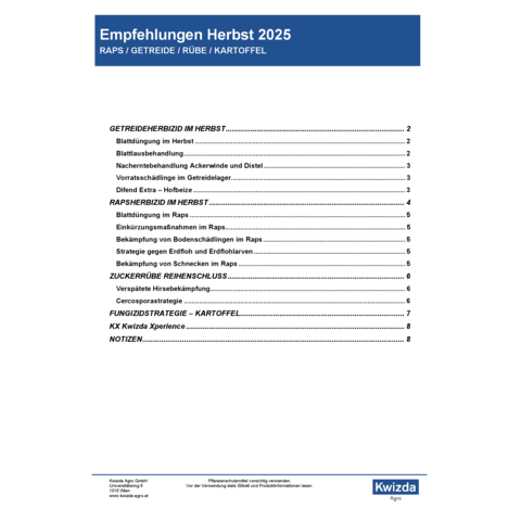 Empfehlungen Herbst 2025